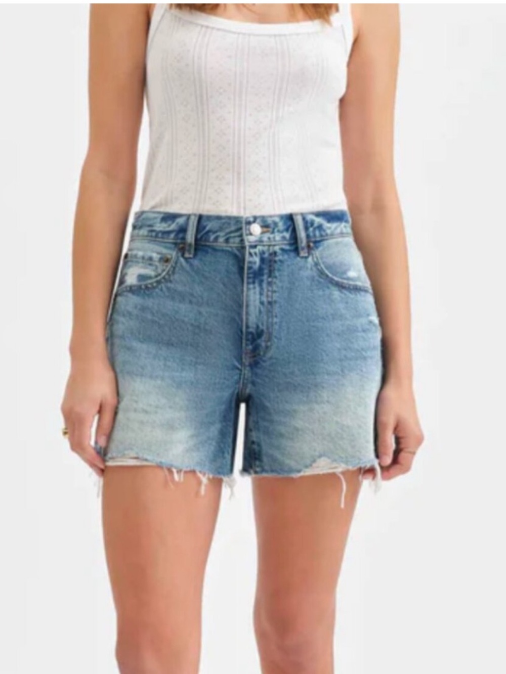 Daze Crossroads Mid-Rise Loose Denim Shorts (Current Style)
